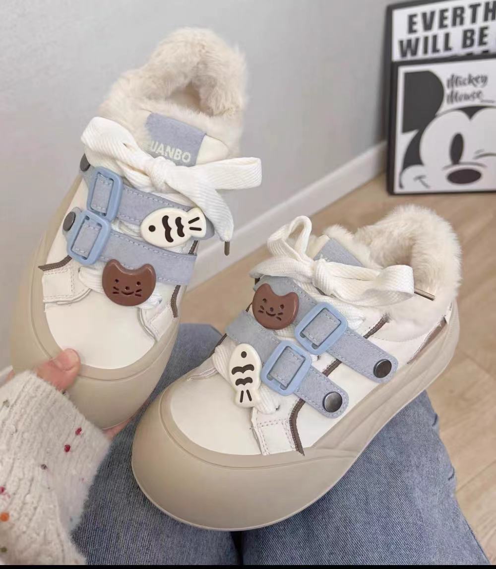 2025 primavera nuevas zapatillas de todo fósforo estudiantes zapatos de lona coreanos Harajuku de corte bajo zapatos blancos pequeños de nicho Yuanbo 1725 image 10