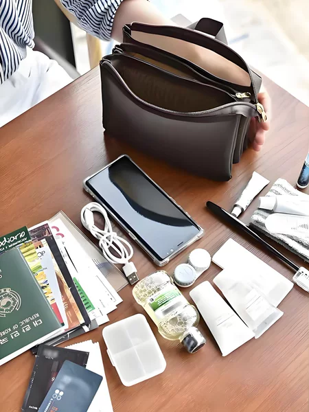 Mesh Handbag Toiletry Bag Women's Cosmetics Organizer Travel Passport Storage Bag Hollow Mesh