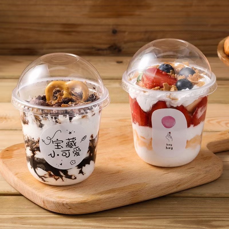 热销波波杯啵啵杯冰淇淋杯果冻杯甜品杯烘焙包装奶茶包装