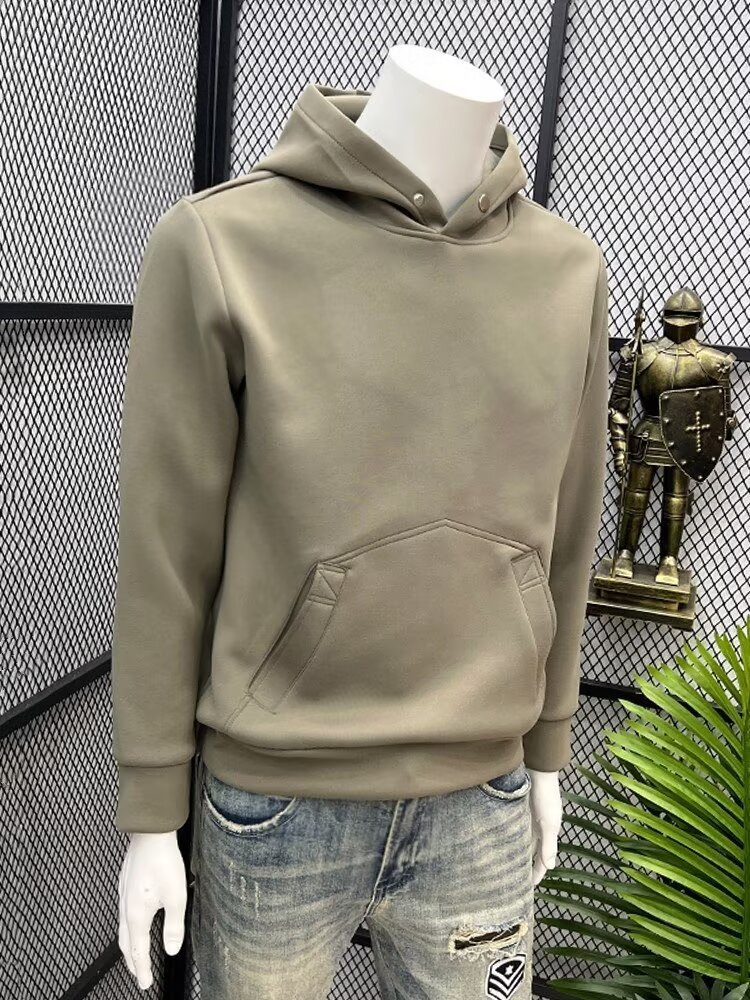 Hooded Hoodie Men's Autumn And Winter New Style Handsome Youth Top Casual Long Sleeved Jacket_viptrois.com