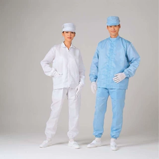 电子半导体防静电工程工作服涤纶导电绸防尘工作服长袖洁净工作服
