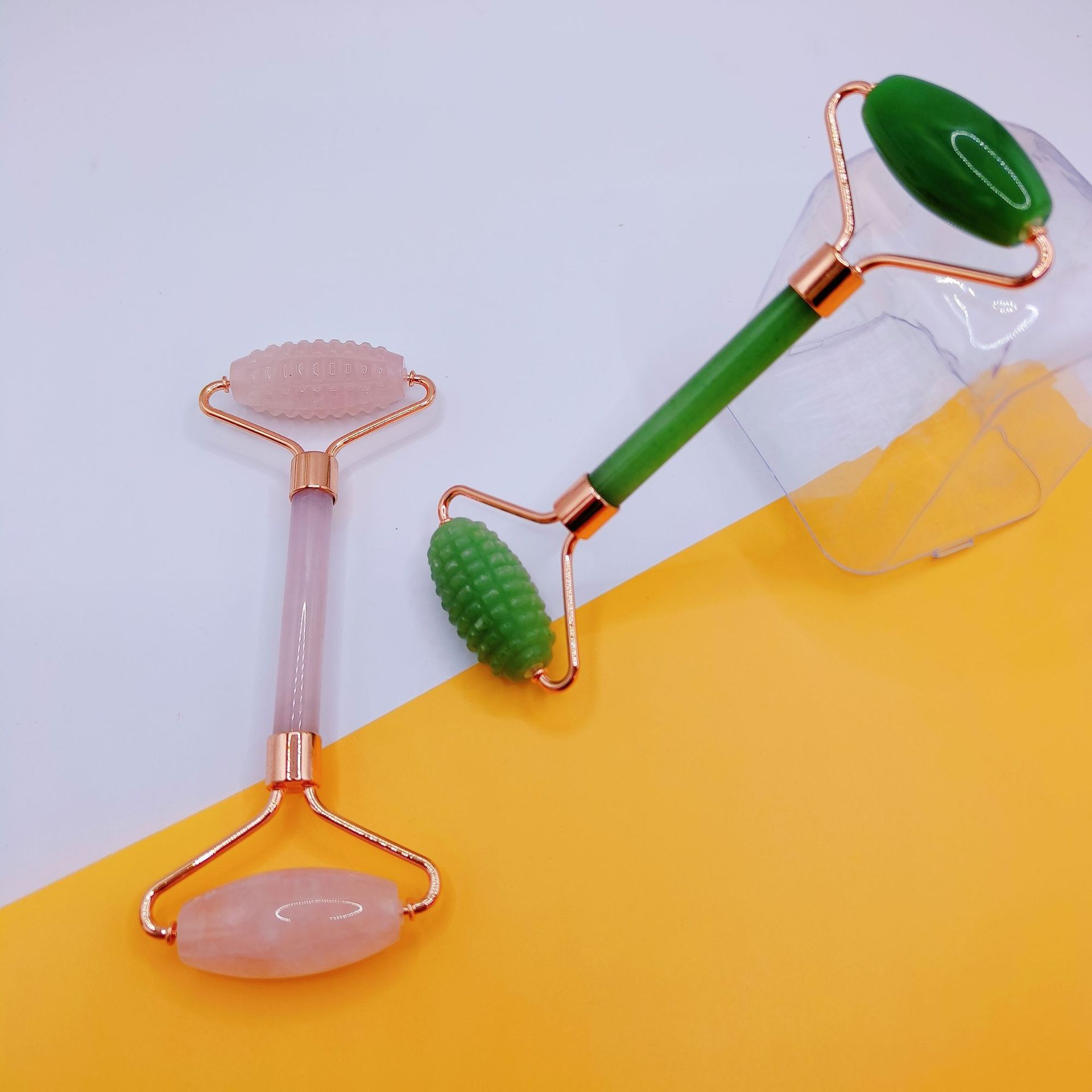 Crystal, double-sided massager jade, wholesale