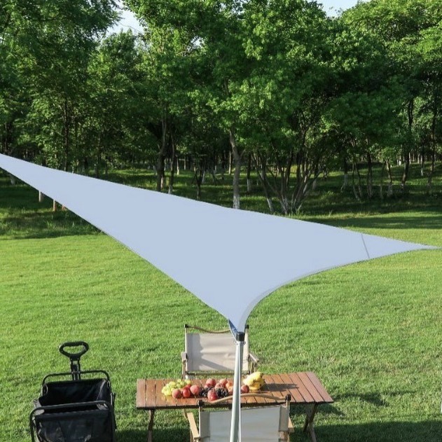 3 * 3 * 3 toldos impermeables y solares triangulares, agua a prueba de lluvia y velas a prueba de rayos ultravioleta en el jardín