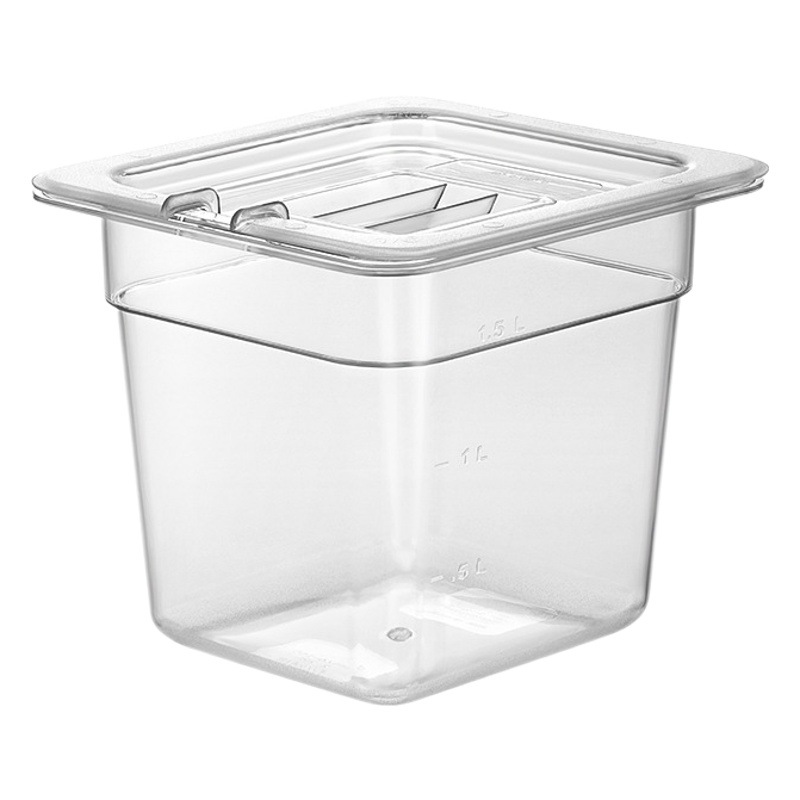Acrylic bowl rectangular transparent with lid score box spicy hot pot milk tea shop special jam box