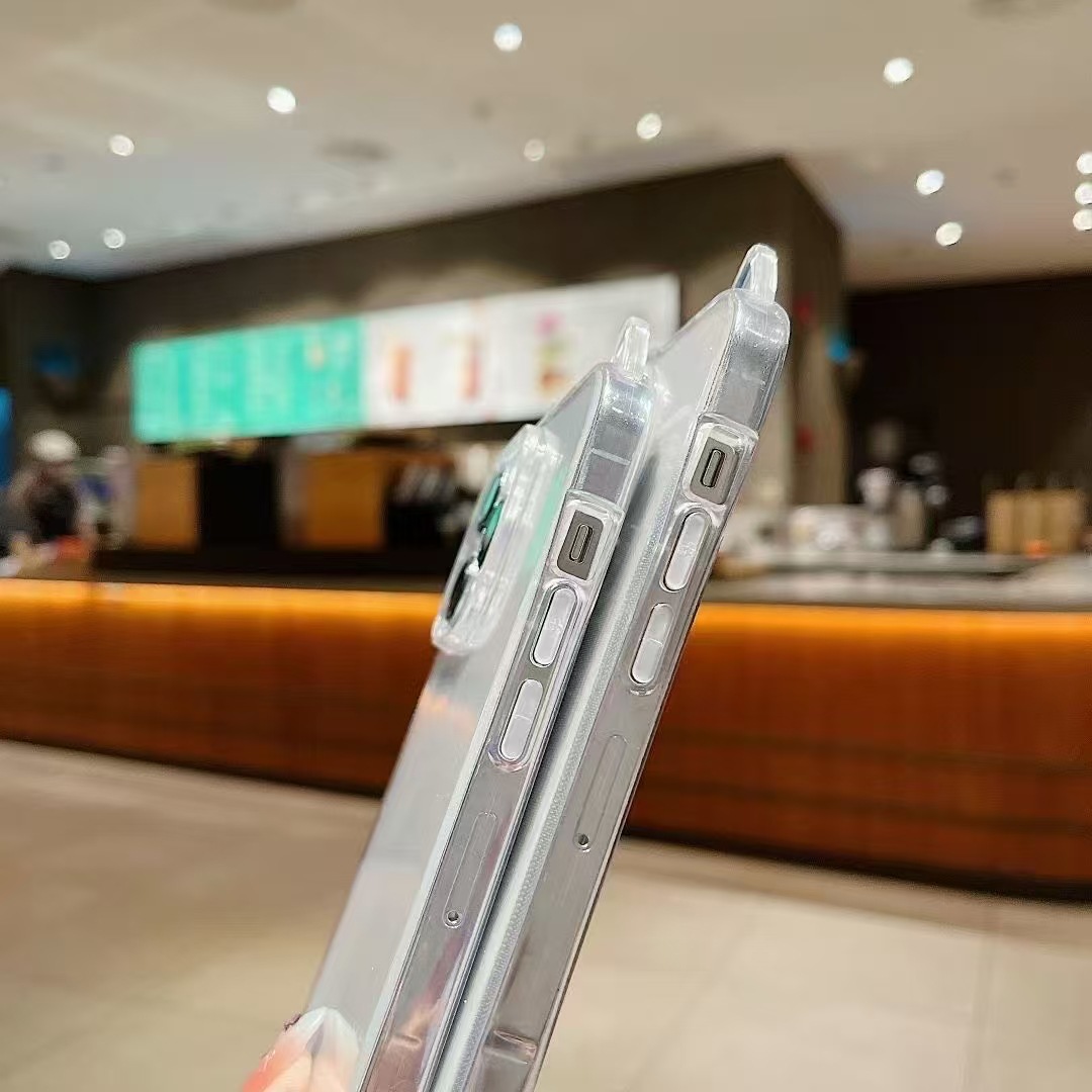 Kleine taille kattenoren transparant telefoonhoesje compatibel met iPhone