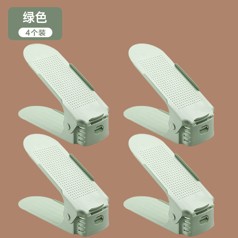 Estante de almacenamiento ajustable de zapatos soporte de zapatos de doble capa dormitorio armario de zapatos acabado estratificado estante de almacenamiento de zapatillas artefacto mágico