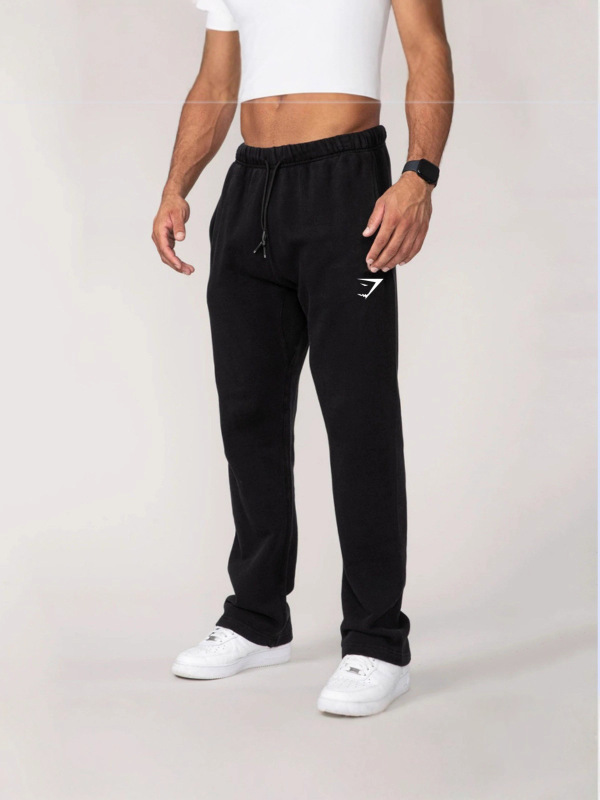 Gymshark Men's Sports Pants Autumn and Winter New Jogger Gym Cotton Printed Leggings Casual Versatile Sweatpants