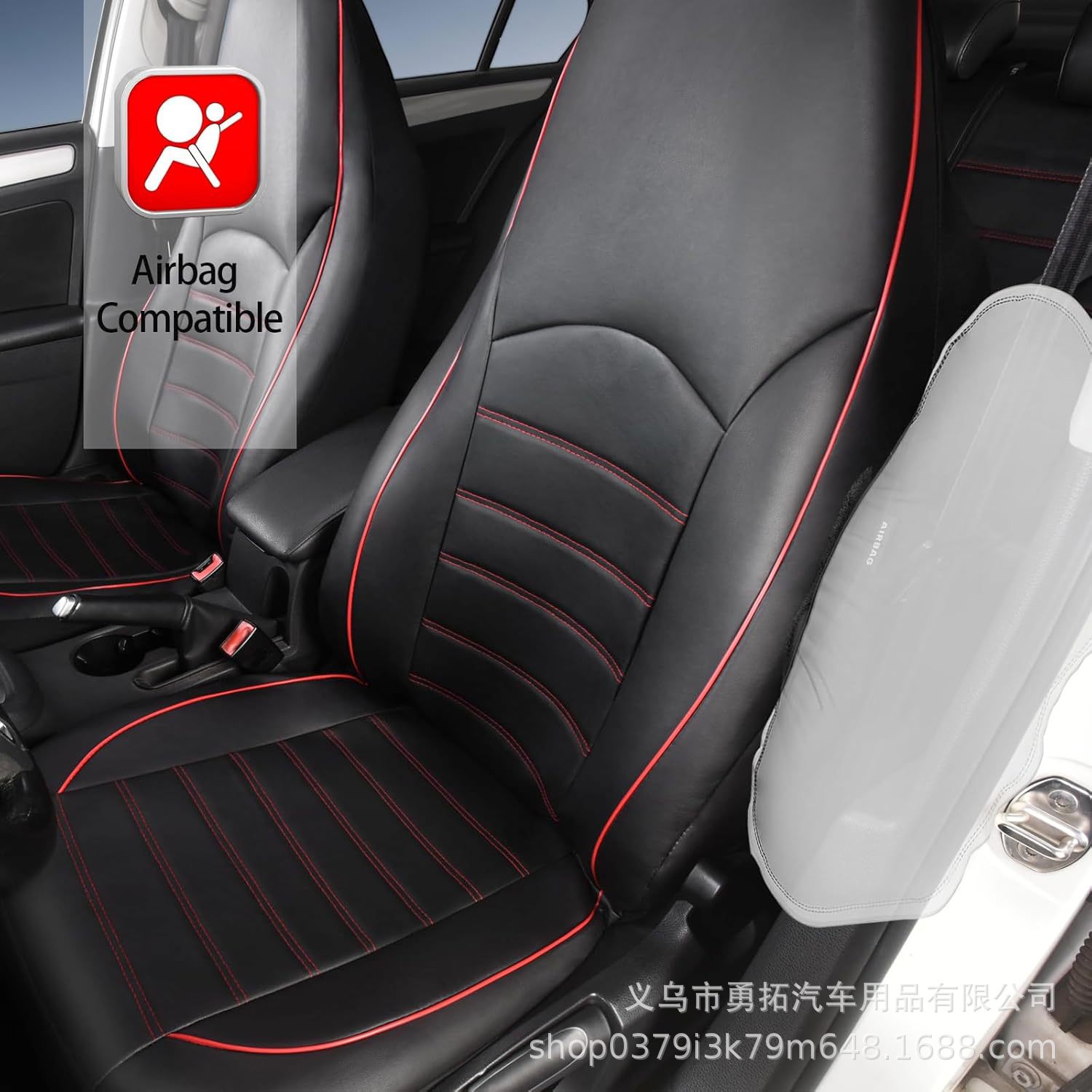 Cross-Border Hot-Selling Pu Double-Needle High-Back Leather Car Seat Cover Amazon Temu Mercado Libre Mexico