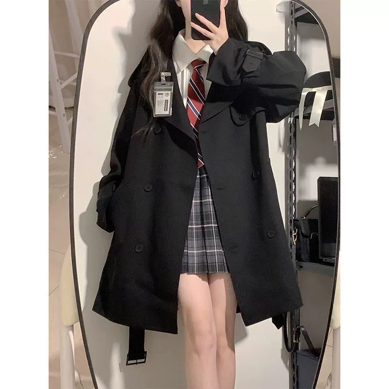 Весенний trench coat, куртка, тренд сезона, стиль высокого качества, яркий запоминающийся стиль, для подростков