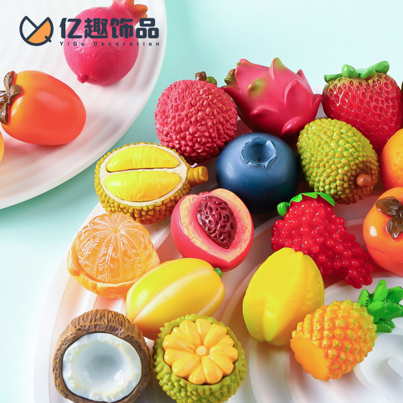Simulation Food Play Realistic Fruit Home Cute Grain DIY Decorations Blind Box Bag Accessories Micro Landscape Desktop Small Ornaments