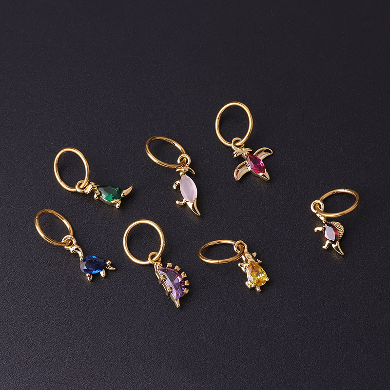 Ear Cartilage Rings & Studs Fashion Animal 316 Stainless Steel  Copper Plating display picture 2