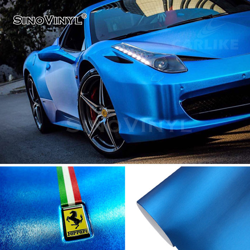 Galvanoplastia mate película de hielo color del coche que cambia la película cepillado plata control central interior pegatina superficie mate cuerpo película entrega de una pieza