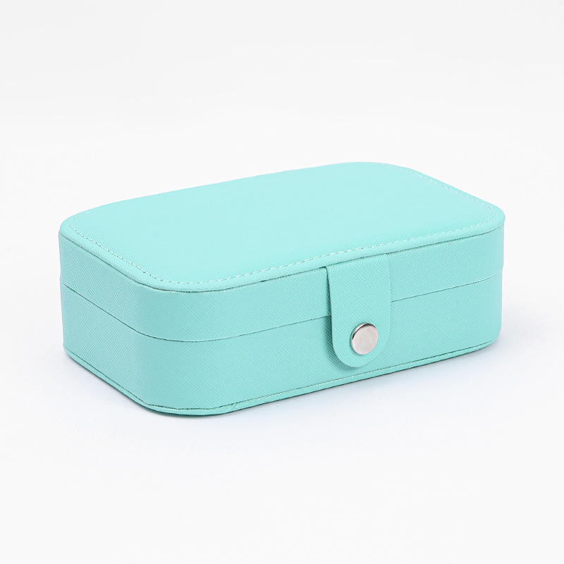 Caja de joyería de alta calidad simple, pendiente, collar, anillo, caja de almacenamiento al por mayor, caja de almacenamiento de joyería antioxidante portátil de doble capa