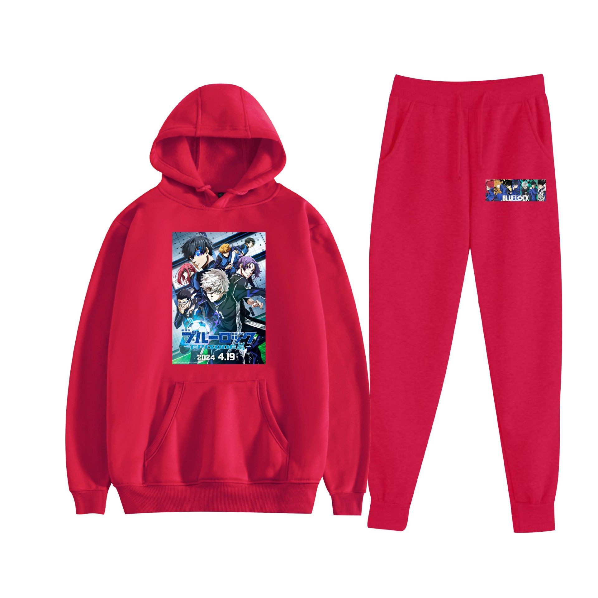 Europa y América Otoño Invierno BLUE LOCK Blue Prison Hombres y mujeres Deportes de ocio más suéter con capucha de terciopelo al por mayor