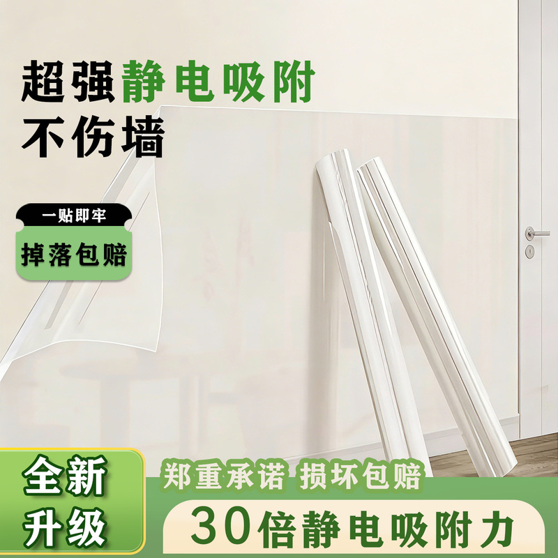 Electrostatic wall protection film does not damage walls, transparent, glue-free electrostatic sticker, matte adhesive sticker, latex paint, waterproof and dirt-resistant Electrostatic wall protection film does not damage walls, transparent, glue-free electrostatic sticker, matte adhesive sticker, latex paint, waterproof and dirt-resistant
