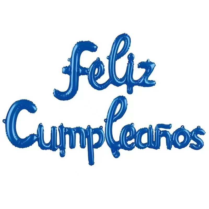 feliz año nuevo español inglés feliz cumpleaños globos Feliz año nuevo letras unificadas