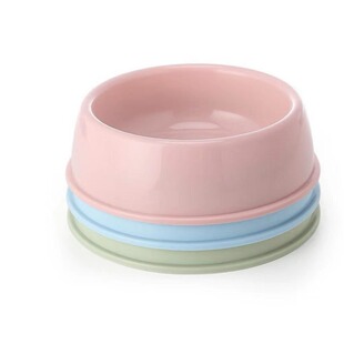 Pet bowl dog bowl easy to clean pet supplies thickened large dog food plastic pp color cat bowl