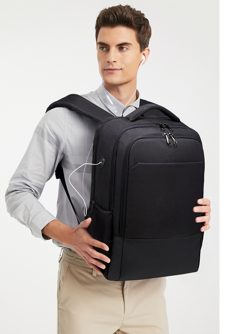 New Cross-Border Men's Backpack Large Capacity Oxford Fabric Backpack Printed LOGO Business Computer Backpack Travel Bag