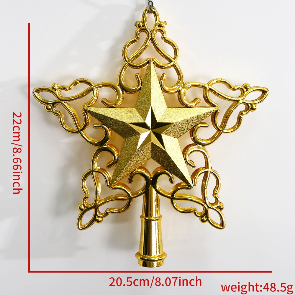 22CM Dorado árbol estrella