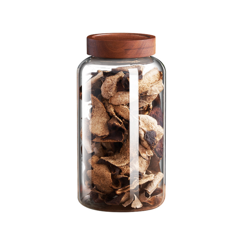 Tanque de almacenamiento de cáscara de naranja, tanque de sellado de almacenamiento especial, botella de vidrio de grado alimenticio, café, productos secos, tanque de almacenamiento de té