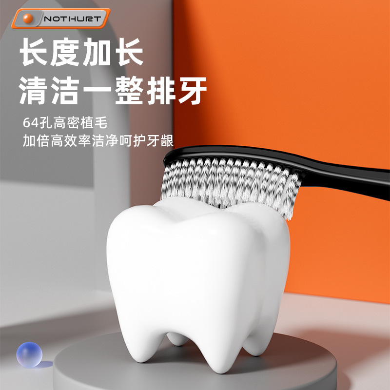 Korean brand long-head adult toothbrush adult household soft bristle…