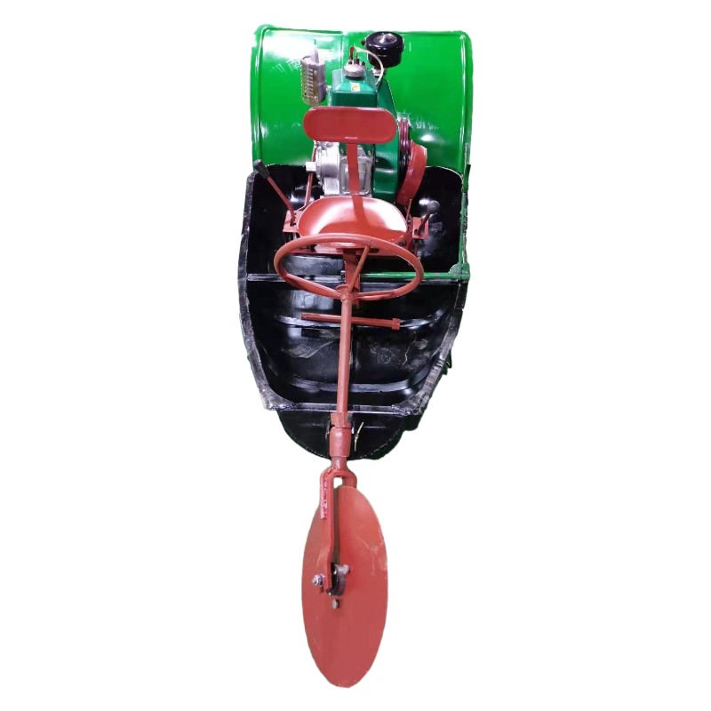 pequeño barco de cultivo mecánico de colina de llanura diesel tipo amfibio rotativo cultivador de campo de arroz de montaña de área de lago