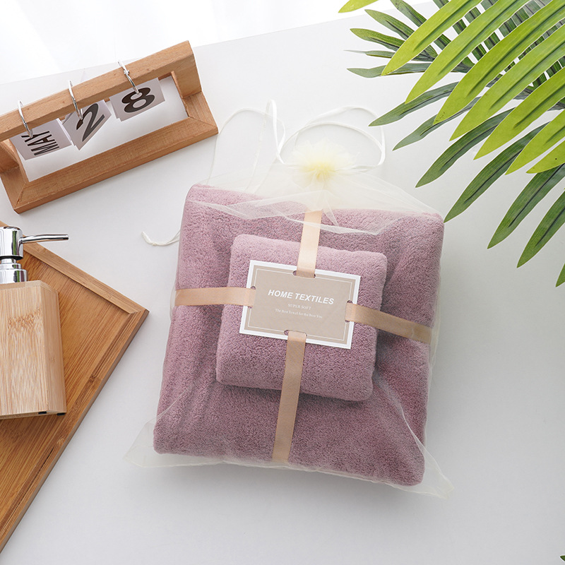 toallas de coral de alta densidad toallas de baño set engrosado suave absorción de agua color sólido toallas de mano mano mano mano fábrica regalos al por mayor