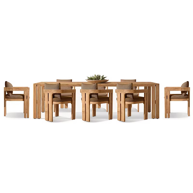 Reposabrazos 8 sillas + mesa larga de 274cm (versión estándar)
