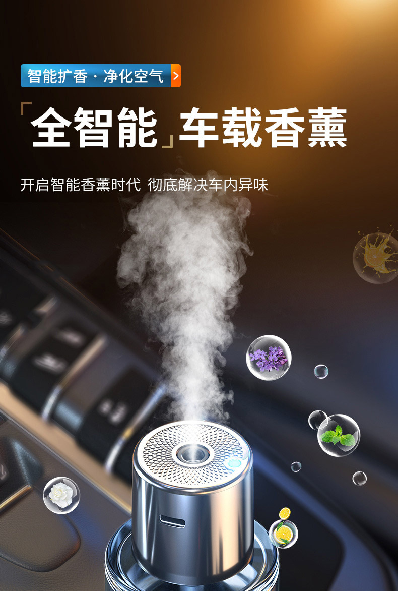 Car Aromatherapy Machine Car Smart Spray Perfume Car High-End Home Indoor Humidifier Fragrance Wholesale