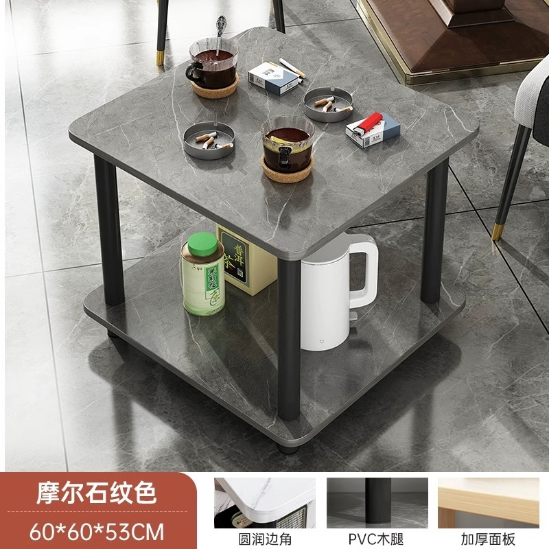 Mesa de mahjong, mesa de centro, estante de té, mesa lateral pequeña de doble capa móvil, sala de ajedrez y cartas, mini mesa de té especial para jugar a las cartas