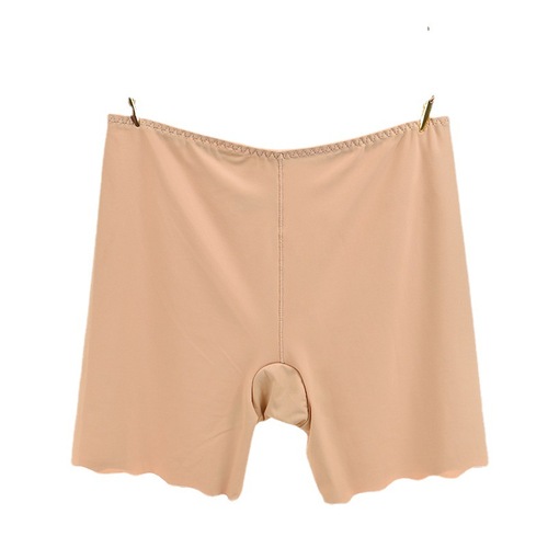 Summer Ice Silk 3/4 Leggings Safety Shorts Anti-Stray No-Show Underpants Breathable Ultra-Thin Anti-Roll Edge Protection Underwear for Women