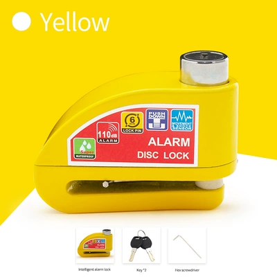 aluminum alloy security anti-theft – Motorcycle Lock - yellow