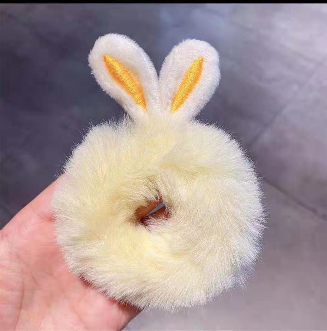 베이지 토끼 귀 헤어 링 (싱글)