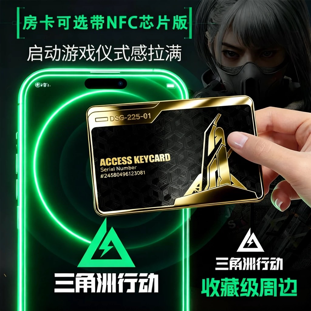【Black Gold】President Metal Black Delta Action Peripheral Key Card Nfc Game Launch