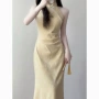 少女无袖新款挂脖旗袍