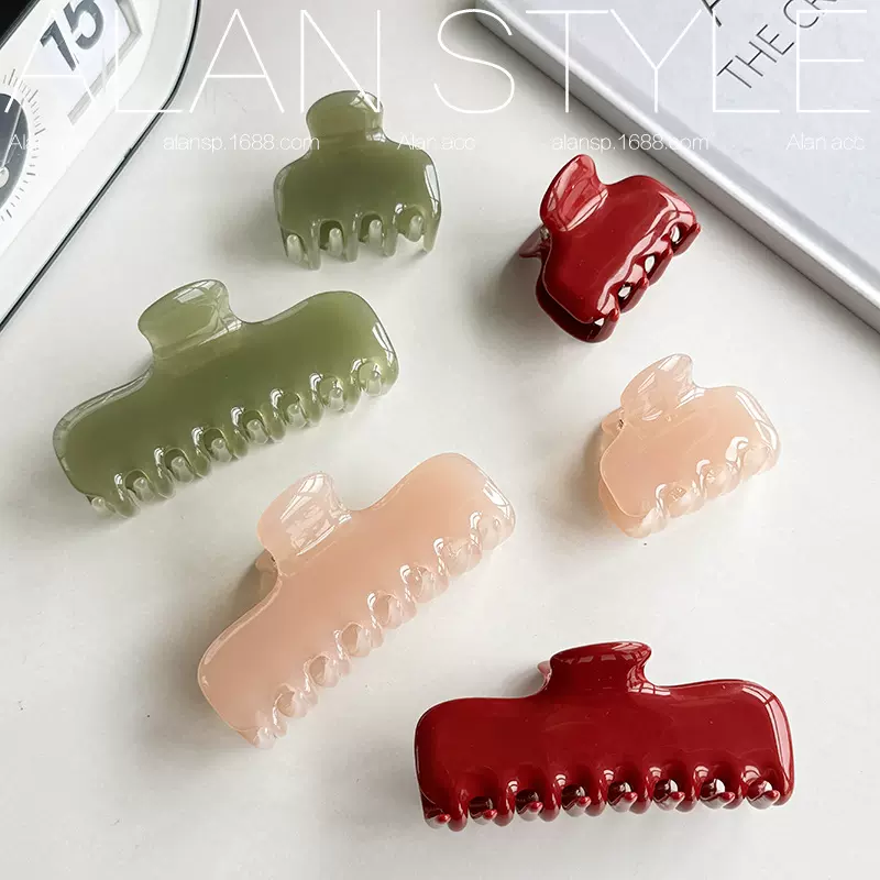 阿斓简约醋酸抓夹果冻后脑勺盘发夹子头饰韩版刘海夹女高级感发夹