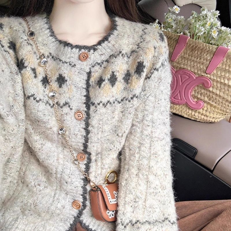 民族风毛衣外套女冬季2025新款复古超好看高级感软糯针织开衫上衣