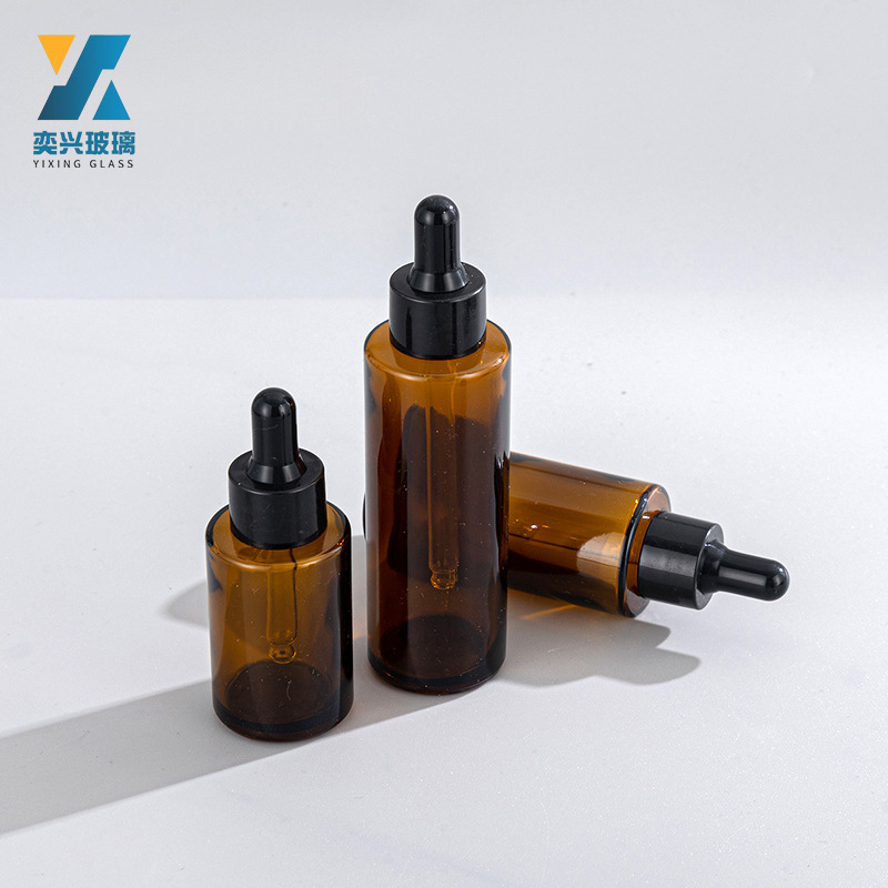 现货乳液瓶精油瓶圆形滴管瓶30ml茶色玻璃瓶50ml直圆瓶30ml精油瓶|undefined
