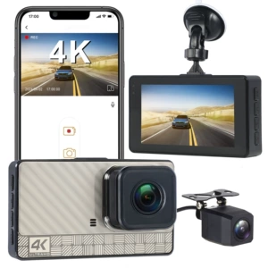 Частная модель X22, оснащенная сверхвысоким разрешением 4K с возможностью подключения мобильного телефона по Wi-Fi ADAS BSD, передний и задний видеорегистратор с двойной записью