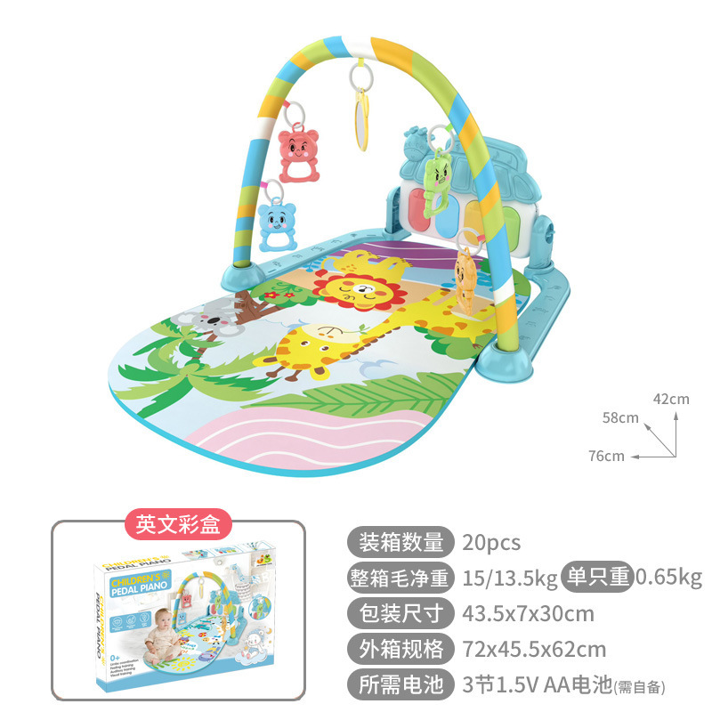 Gimnasio Musical con Tapete para Bebés 0-36 Meses, Piano de Pie y Luces