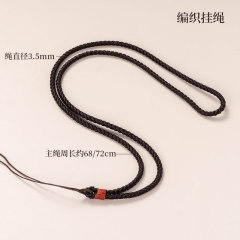 3.5mm Thick Necklace Cord DIY Simple Handmade Nylon Braided Pendant Cord Agate Crystal Choker Silver Pendant Cord