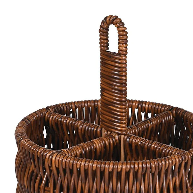 palillos de tubo de imitación de caña trenzada palillos jaula caja de almacenamiento cubiertos de cocina cubiertos de almacenamiento cuchillo y tenedor cubiertos de drenaje rack