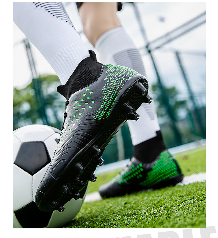 Fußball in der Größe 4748 mit hohem Schaft für Jungen und Mädchen AG mit langen, mit Spikes versehenen Lederfüßen für Sportschuhe für Teenager und Studenten_voghion.com