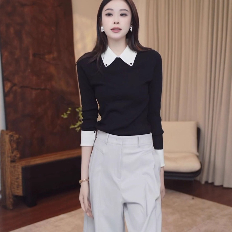 Chic and Stylish Tops, Knitted Sweaters, Autumn and Winter Collared Bottoming Shirts for Women, High-End Slimming, Fashionable and Warm Women's Clothing Chic and Stylish Tops, Knitted Sweaters, Autumn and Winter Collared Bottoming Shirts for Women, High-End Slimming, Fashionable and Warm Women's Clothing