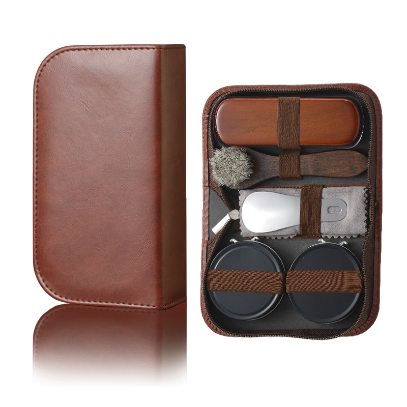 メーカー直販馬毛ブラシ靴油セット黒無色清潔保守油皮服看護靴磨きツール