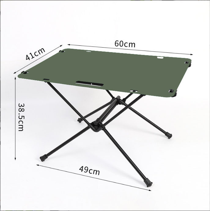 Outdoor Tactical Camping Folding Table and Chair Set, Portable Ultra-Light Aluminum Alloy Picnic Table and Chair Set, Lightweight Camping Tabletop