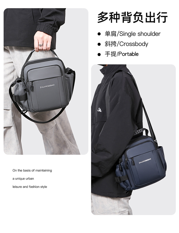 2025 New fashionable men's bag, large-capacity single-shoulder bag, durable backpack, multi-pocket business casual men's crossbody bag Application Scenario