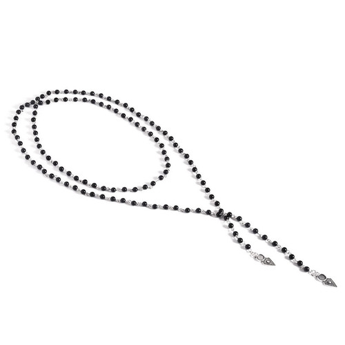 European and American cross-border new fashion necklace jewelry, simple, beautiful and versatile hand-beaded pearl long necklace wholesale