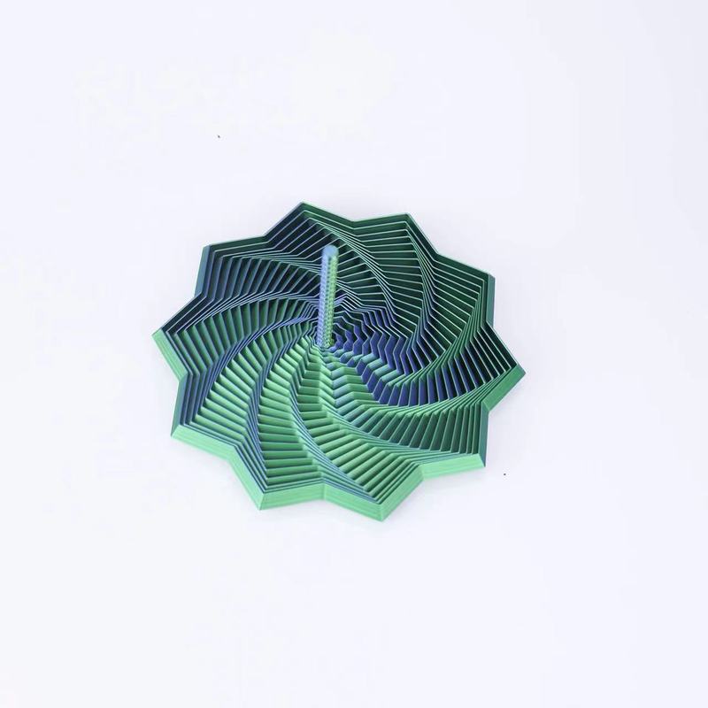 3D打印视错觉折叠儿童益智玩具多边形萝卜塔解压螺旋立体设计玩具|undefined