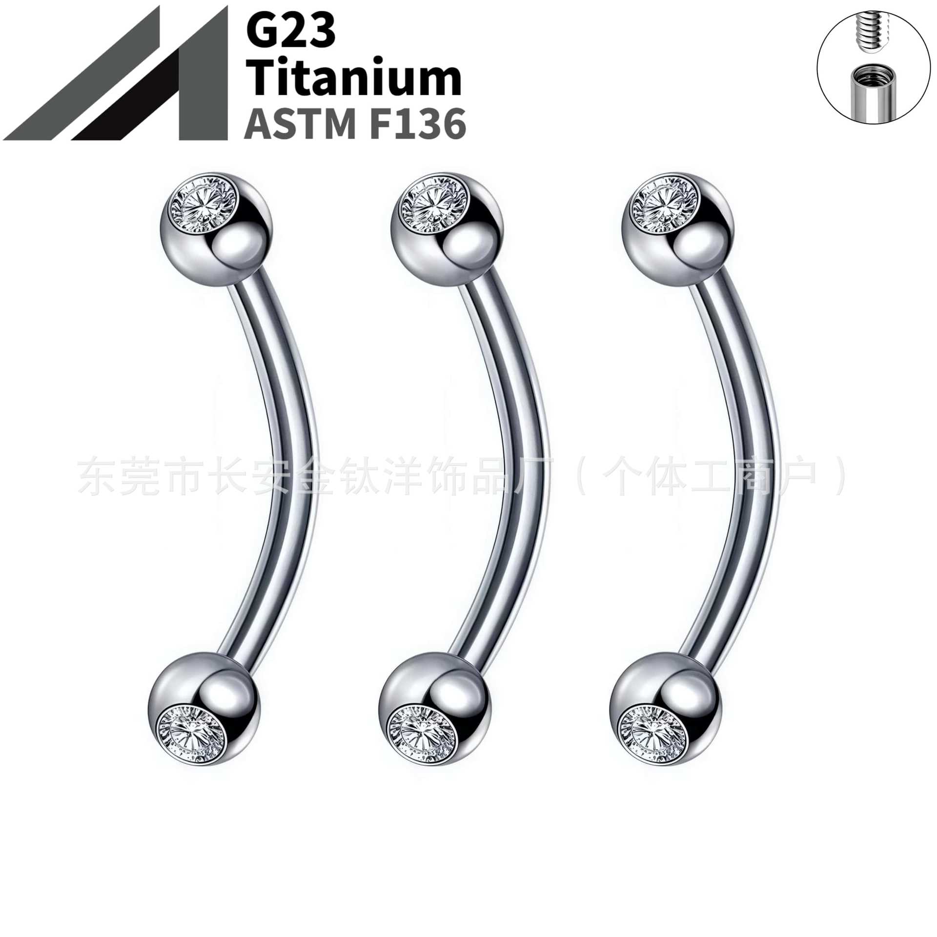 16G labret stud size and finish detail
